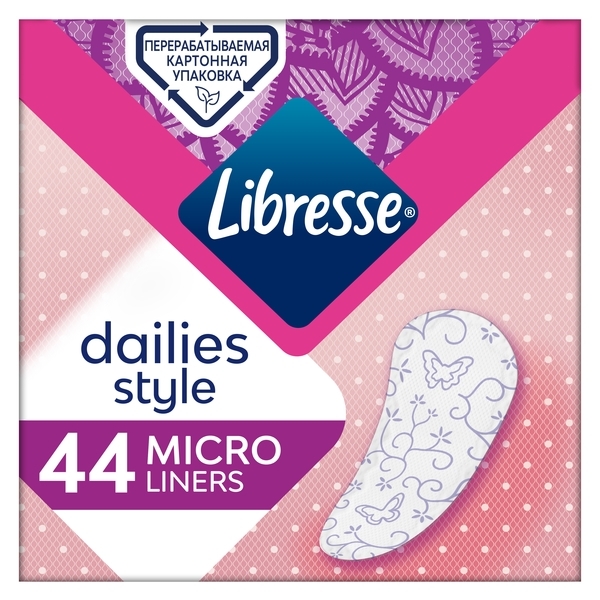 Щоденні прокладки Libresse Micro Refill, 44 шт. - Pampik