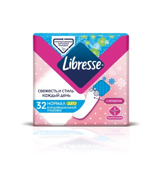 Щоденні прокладки Libresse Нормал Део, ультратонкі, 32 шт. - Pampik - 2