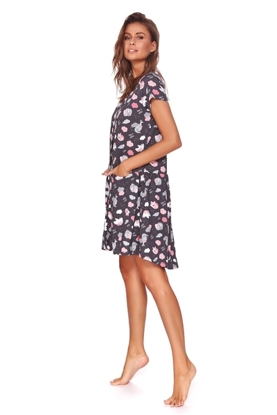 Нічна сорочка Doctor Nap, бавовна, S (TCB.9444.ГРАФИТ) - Pampik - 2