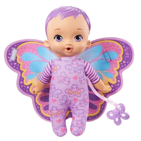 Пупс My garden baby My first baby butterfly Фіолетові крильця (HBH39) - Pampik