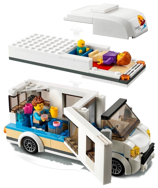 Конструктор LEGO City Great Vehicles Канікули в будинку на колесах, 190 дет. (60283) - Pampik - 4