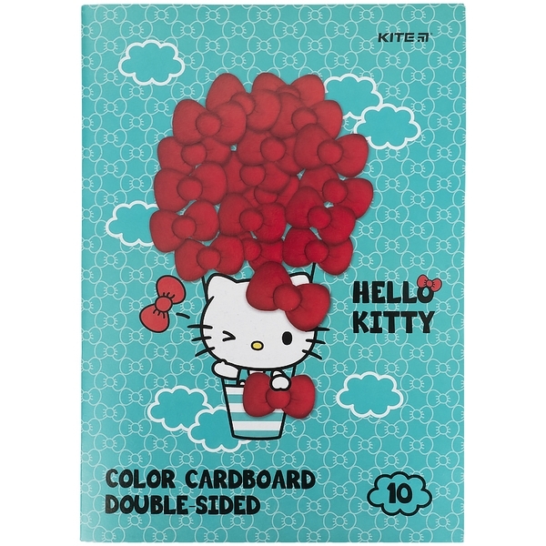 Картон кольоровий двосторонній Kite Hello Kitty А4, 10 аркушів (HK21-255) - Pampik