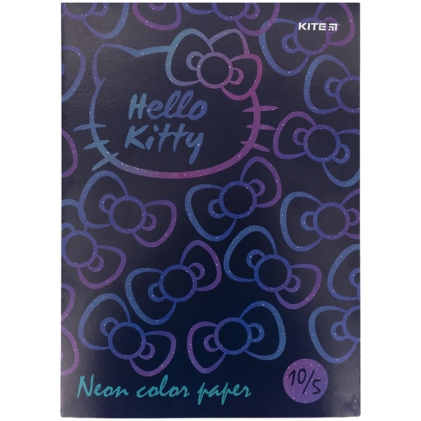 Бумага цветная неоновая Kite Hello Kitty, 10 листов (HK21-252) - Pampik