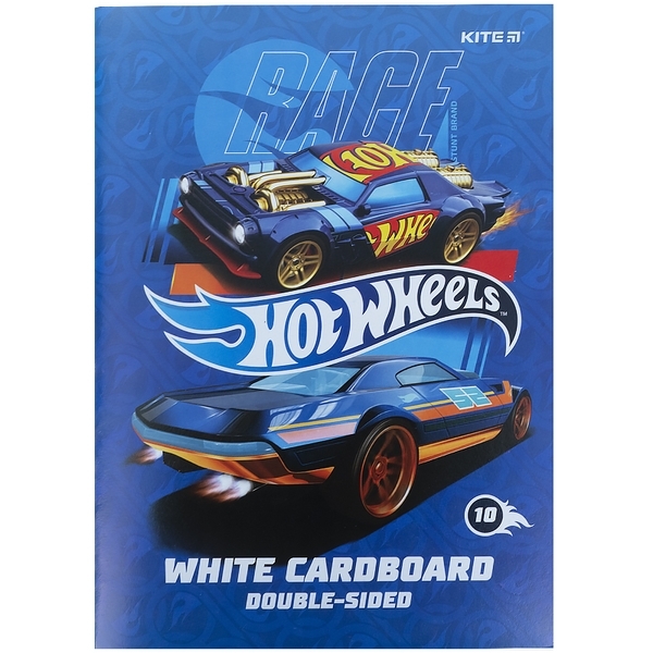 Картон білий Kite Hot Wheels, А4, 10 аркушів (HW21-254) - Pampik