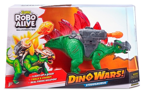 Інтерактивна іграшка Pets & Robo Alive Війна Динозаврів Бойовий Стегозавр, зелений (7131) - Pampik - 6