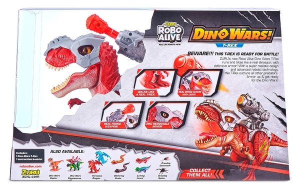 Інтерактивна іграшка Pets & Robo Alive Війна Динозаврів Бойовий Тиранозавр, червоний (7132) - Pampik - 4