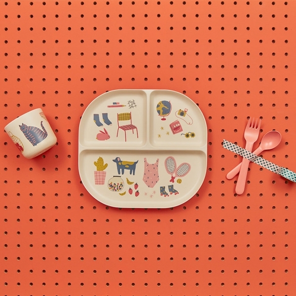 Набор посуды Ekobo Bambino Kids Dinner Set Coral, коралловый (88410) - Pampik - 2