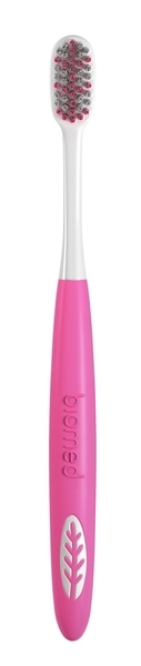 Зубная щетка Biomed Silver, с ионами серебра, средней жесткости, розовый - Pampik - 4