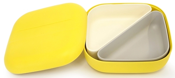Ланч-бокс Ekobo Go Square Bento, жовтий (70169) - Pampik - 2