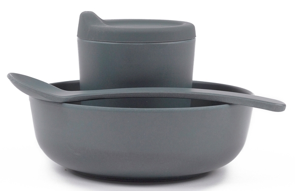 Набор посуды Ekobo Bambino Baby Feeding Set - Storm, темно-серый (71739) - Pampik - 2