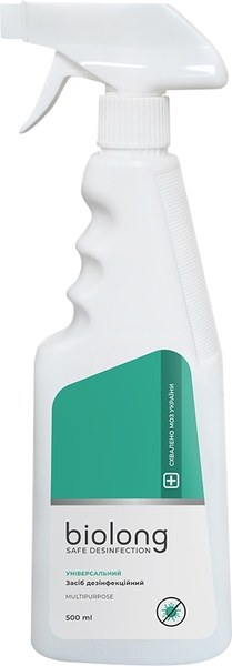 Дезинфицирующее средство Biolong Универсальное с моющими свойствами, 500 мл - Pampik