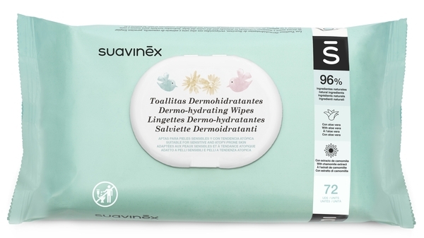 Гігієнічні вологі серветки Suavinex, 72 шт. - Pampik