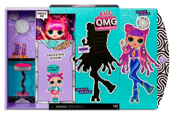 Игровой набор с куклой L.O.L. Surprise O.M.G S3 Диско-Скейтер с аксессуарами (567196) - Pampik - 5