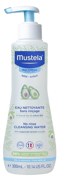 Жидкость для очищения кожи Mustela No rinse Cleansing Water, 300 мл - Pampik