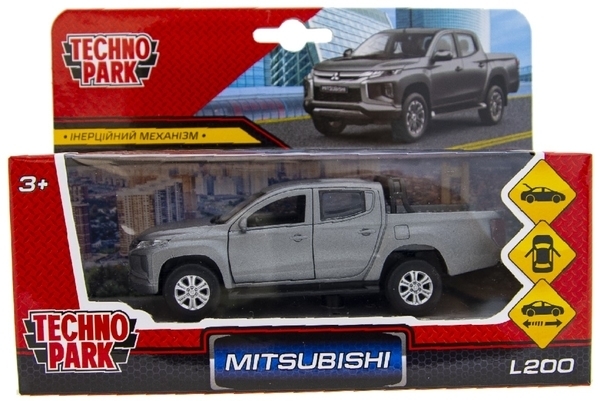 Автомодель Technopark Mitsubishi L200 Pickup сірий (L200-12FIL-GY) - Pampik - 10