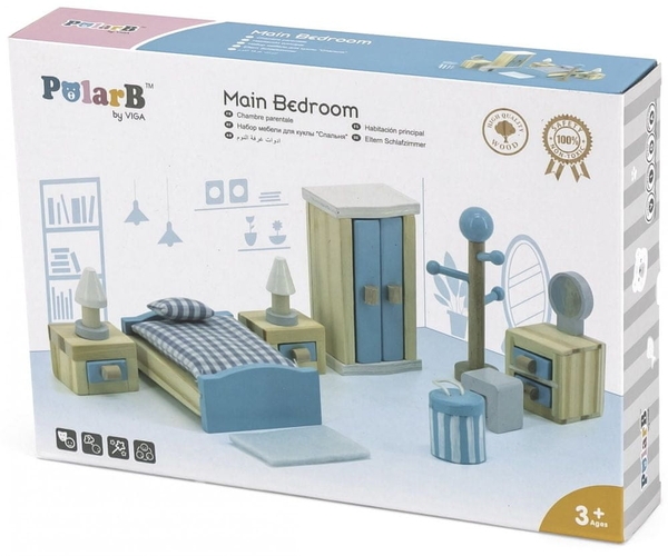 Деревянная мебель для кукол Viga Toys PolarB Спальня (44035) - Pampik - 3