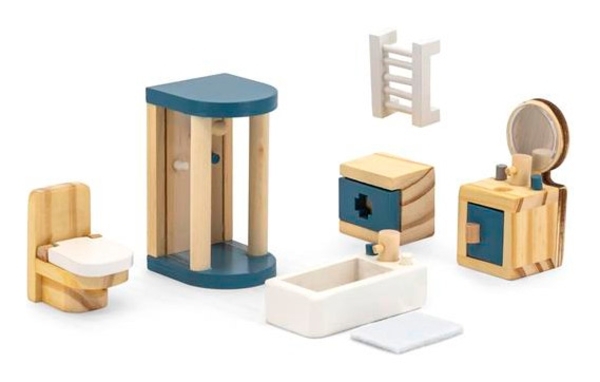 Деревянная мебель для кукол Viga Toys PolarB Ванная комната (44039) - Pampik