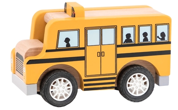 Дерев'яна машинка Viga Toys Шкільний автобус (44514) - Pampik