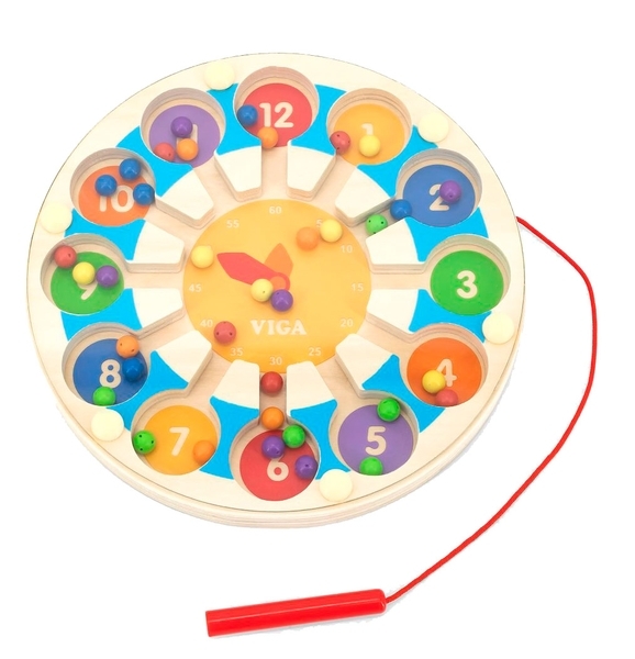 Магнітний лабіринт Viga Toys Годинники (44560) - Pampik