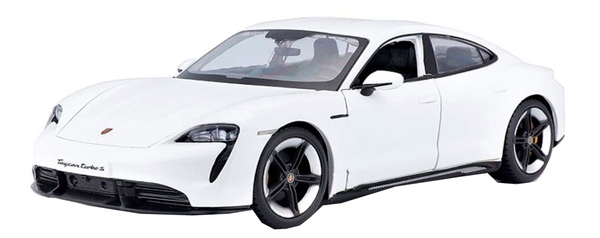 Автомодель Bburago Porsche Taycan Turbo S, білий (18-21098) - Pampik