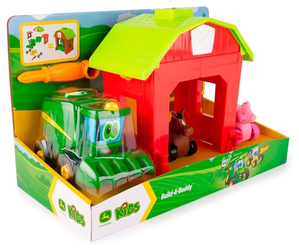 Ігровий набір-конструктор John Deere Kids Збери трактор з загоном (47210) - Pampik - 2