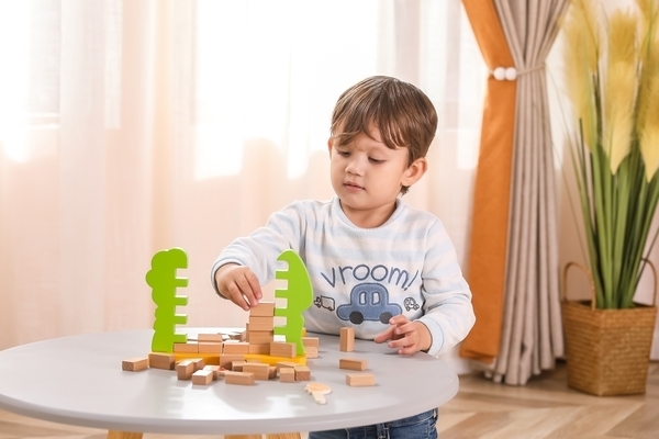 Дерев'яна настільна гра Viga Toys Стіна з цеглинок (44566) - Pampik - 2