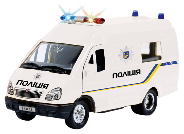 Автомодель Technopark Газель Поліція, українська мова, білий (CT-1276-17-PUN) - Pampik