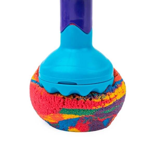 Набір піску для дитячої творчості Kinetic Sand Райдужний мікс, червоний, жовтий, синій, 383 г (71402B) - Pampik - 5