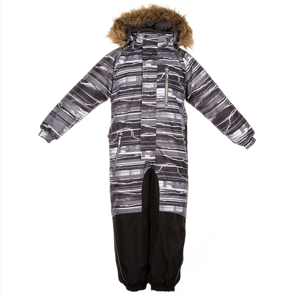 Детский комбинезон Huppa FENNO, серый с принтом , размер 104 (82648) - Pampik