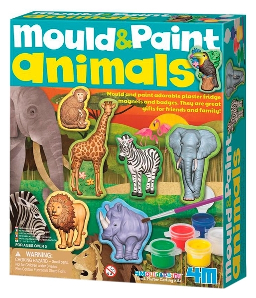 Набір 4M для виготовлення магнітів з гіпсу Зоопарк (00-04775) - Pampik