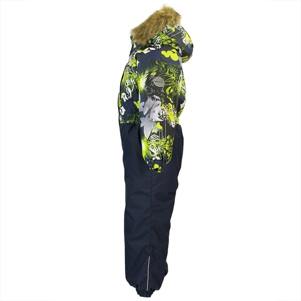 Дитячий комбінезон Huppa WILLY, лайм з принтом / темно-синій, розмір 104 (82847) - Pampik - 3