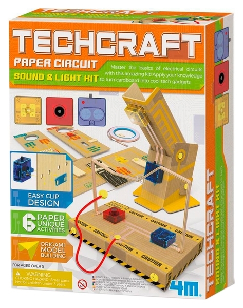 Науковий набір 4M Паперові схеми Світло і звук (00-03429) - Pampik