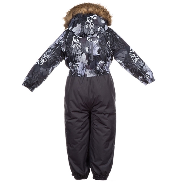 Дитячий комбінезон Huppa WILLY, темно-сірий з принтом / темно-сірий, розмір 110 (82818) - Pampik - 2