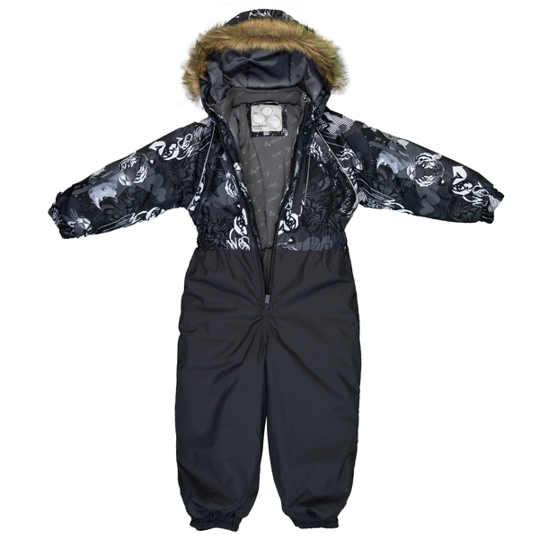 Дитячий комбінезон Huppa WILLY, темно-сірий з принтом / темно-сірий, розмір 110 (82818) - Pampik - 3