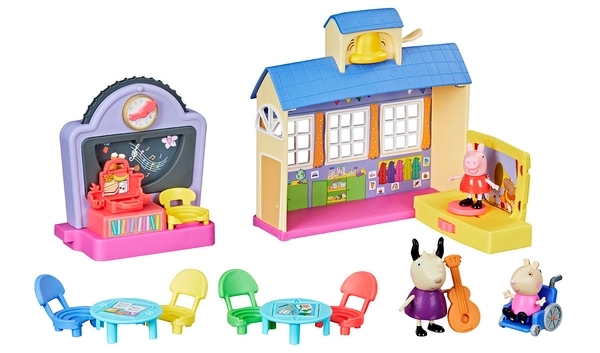 Ігровий набір Peppa Pig Школа Пеппі, зі звуком, 3 фігурки (F2166) - Pampik