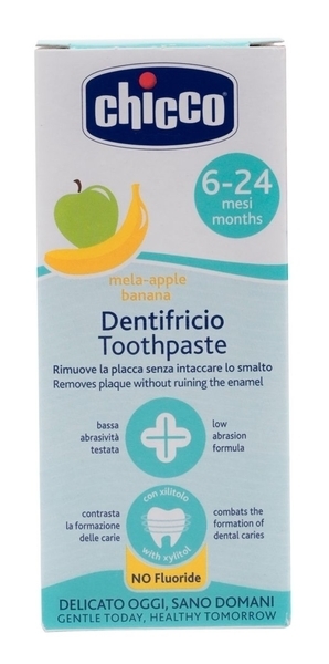 Зубная паста Chicco Яблоко/Банан, 50 мл (02320.10) - Pampik - 2