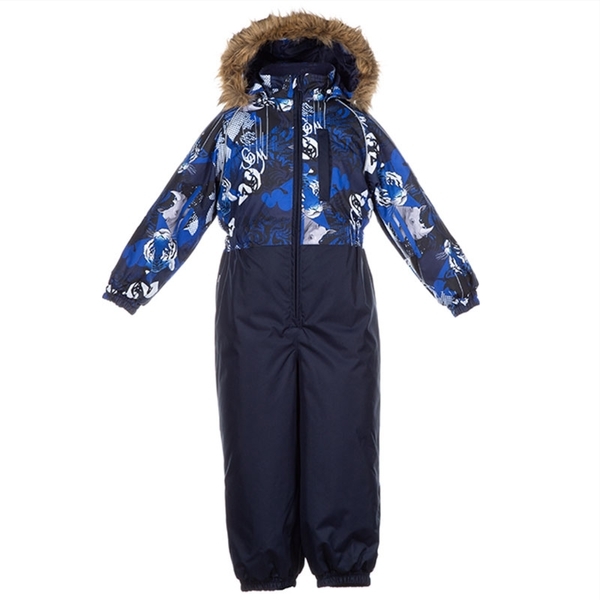 Дитячий комбінезон Huppa WILLY, темно-синій з принтом / темно-синій, розмір 110 (82886) - Pampik