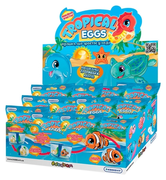 Игрушка-сюрприз #sbabam Растущая игрушка в яйце Tropical Eggs Жители тропических морей, 13 шт. (77/CN-2020-CDU) - Pampik