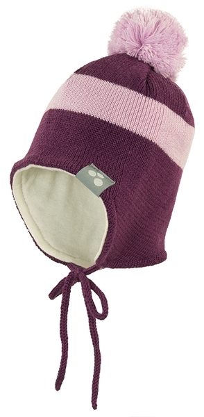 Вязаная шапка Huppa VIIRO 1, р.XXS, бордовый (83620100-80034-XXS) - Pampik