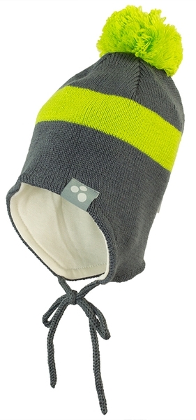 Шапка Huppa Viiro 1, XXS, сірий з салатовим (83620100-80048-XXS) - Pampik