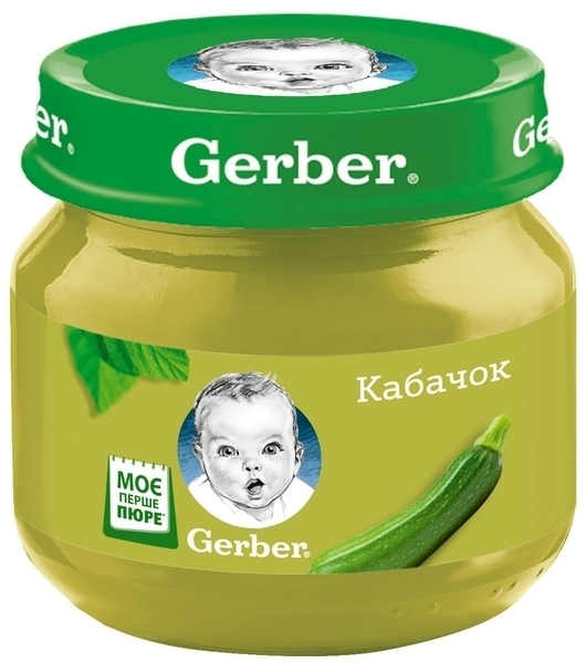 Подарунок. Овочеве пюре Gerber Кабачок, 6+ міс., 80 г - Pampik