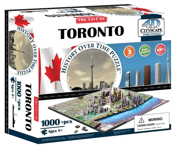 3D Пазл 4D Cityscape Торонто, Канада, 1000 елементів (40016) - Pampik