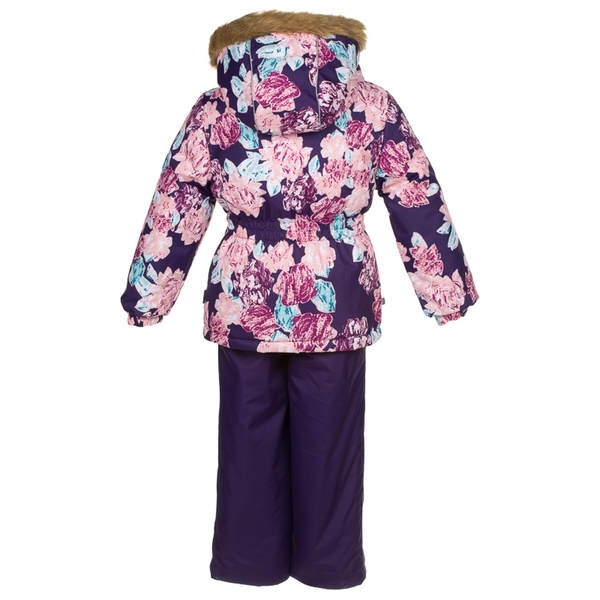 Комплект для девочек Huppa WONDER, тёмно-лилoвый с принтом/тёмно-лилoвый, размер 98 (71573) - Pampik - 2