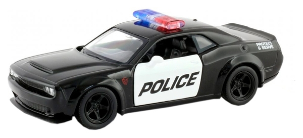 Автомодель Uni-Fortune Dodge Challenger Полицейская машина, черный (554040P) - Pampik