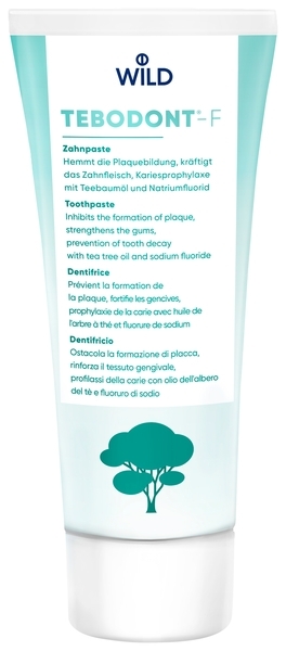 Зубна паста Dr. Wild & Co. AG Tebodont-F з олією чайного дерева Melaleuca Alternifolia, з фторидом, 75 мл (11.3487) - Pampik