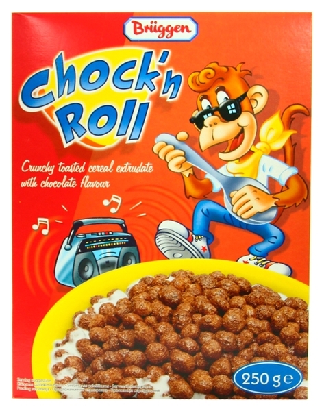 Сухий сніданок Bruggen Chock'n Roll підсмажена кукурудза з шоколадом, 250 г - Pampik