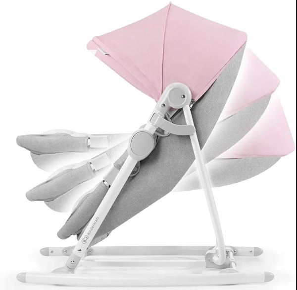 Шезлонг-гойдалка 5 в 1 Kinderkraft Nola Peony Rose, рожевий (KBNOLA00PNK0000) - Pampik - 6