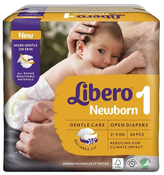 Підгузки на липучках Libero New Born 1 (2-5 кг), 24 шт. - Pampik - 2