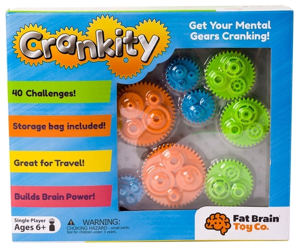 Головоломка Fat Brain Toys Crankity Різнокольорові шестерінки (F140ML) - Pampik
