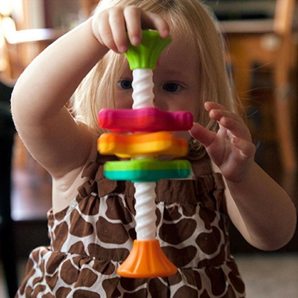 Пірамідка-спиннер Fat Brain Toys MiniSpinny (F134ML) - Pampik - 8